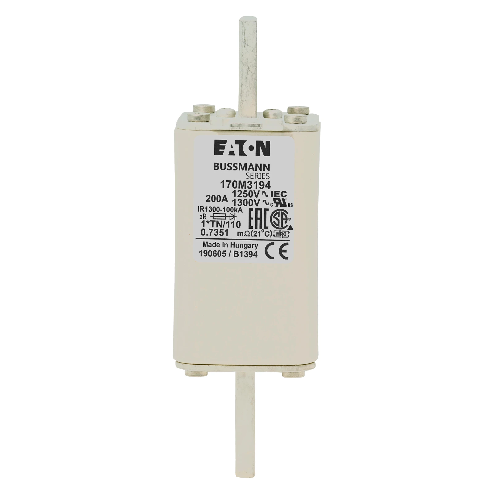 2537913 - Eaton FUSE 200A 1250V 1*TN/110 AR CU