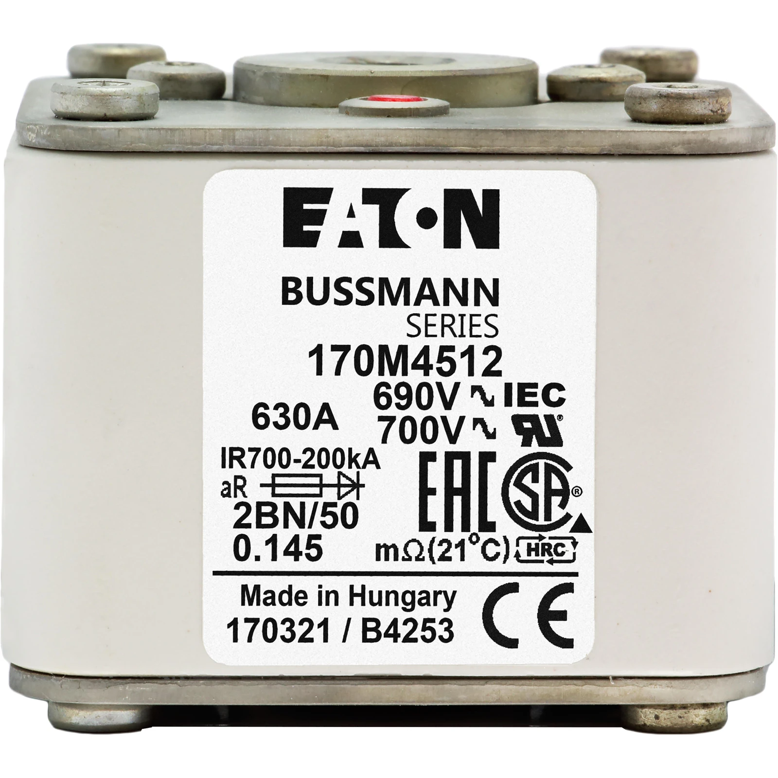 2538567 - Eaton FUSE 630A 690V 2BN/50 AR UC