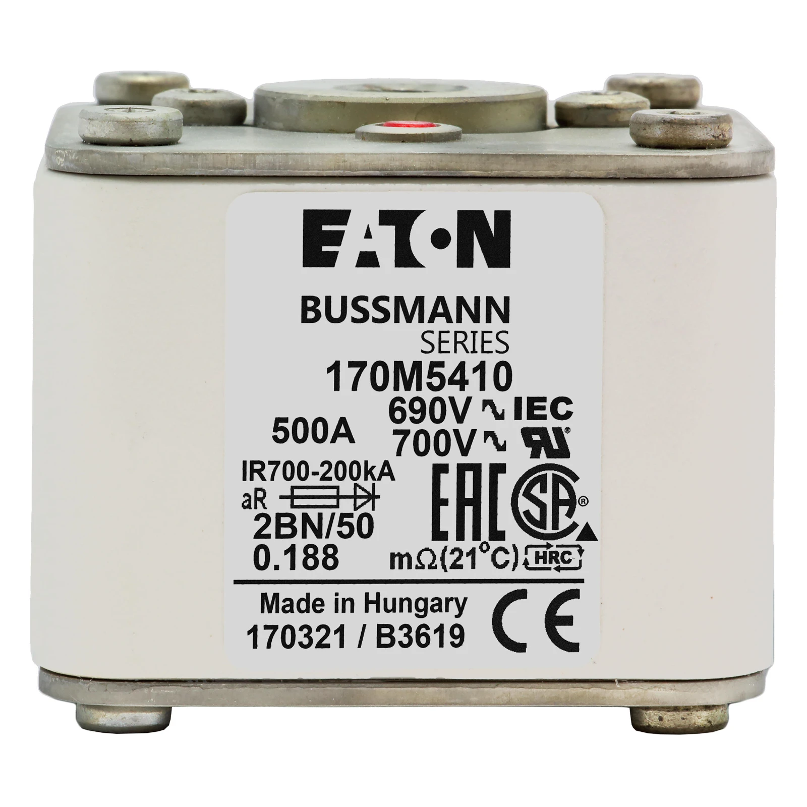 2538565 - Eaton FUSE 500A 690V 2BN/50 AR UC