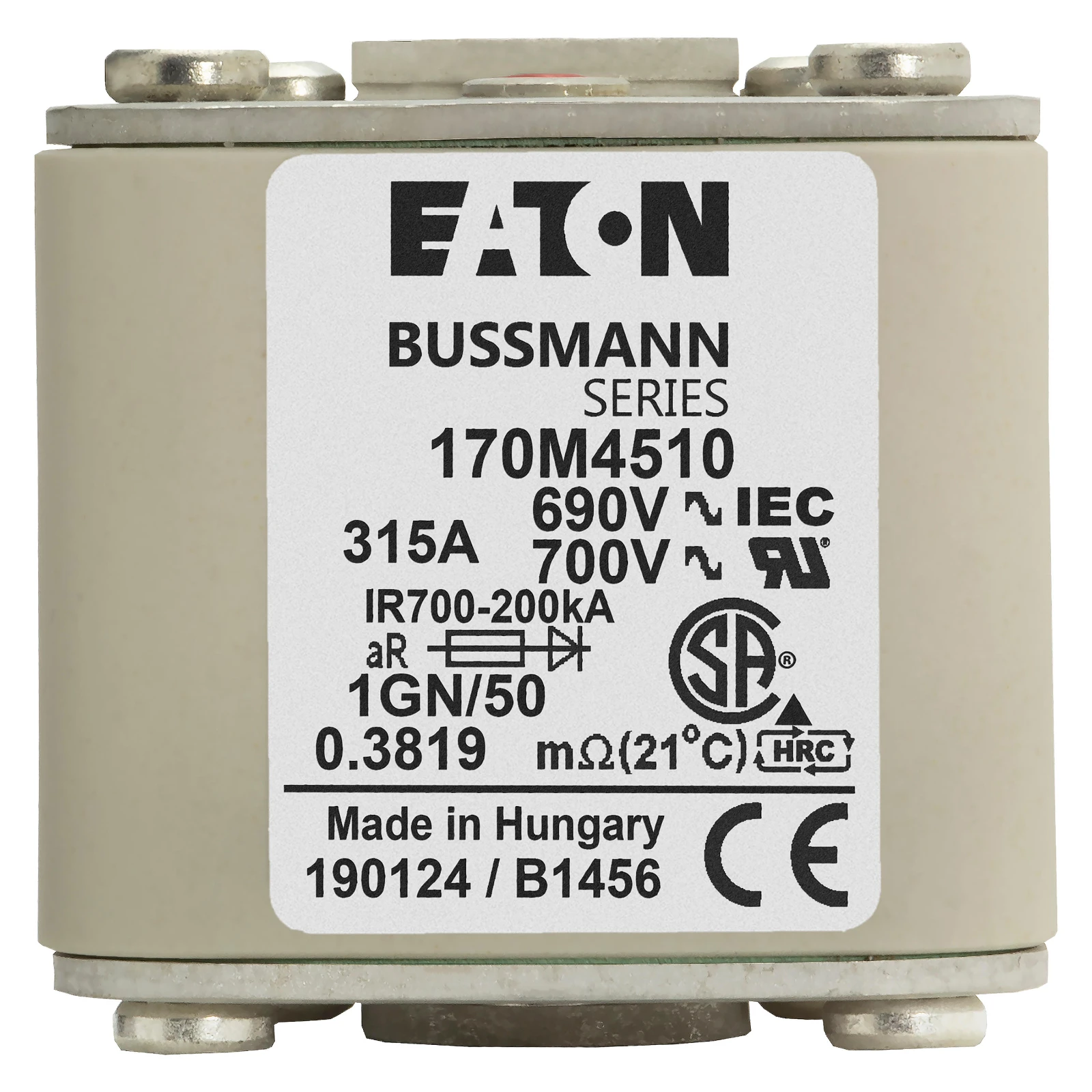 3036095 - Eaton FUSE 315A 690V 1GN/50 AR UC