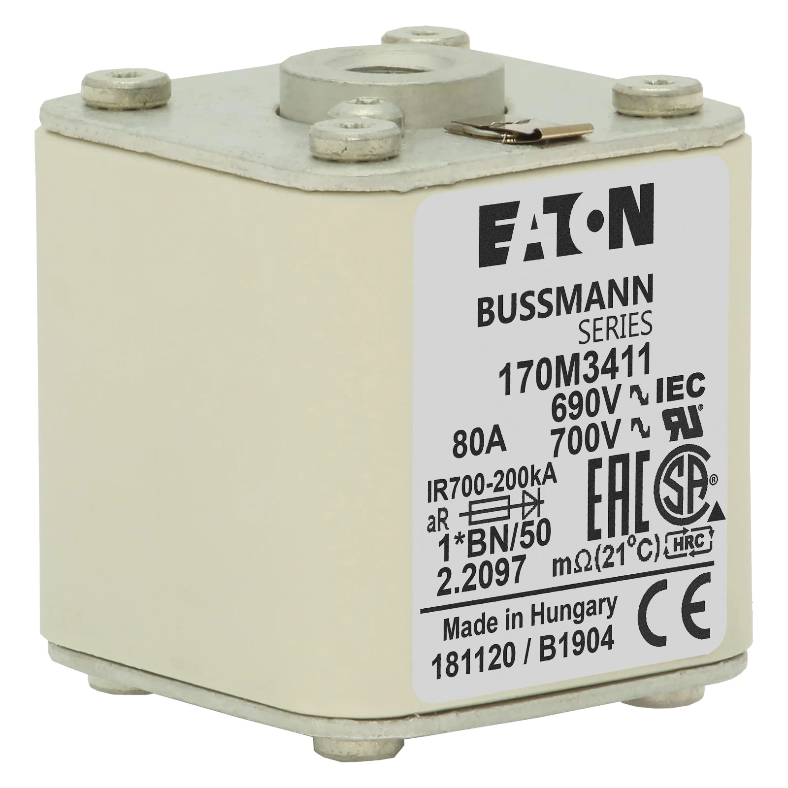 2537984 - Eaton FUSE 80A 690V 1*BN/50 AR UC