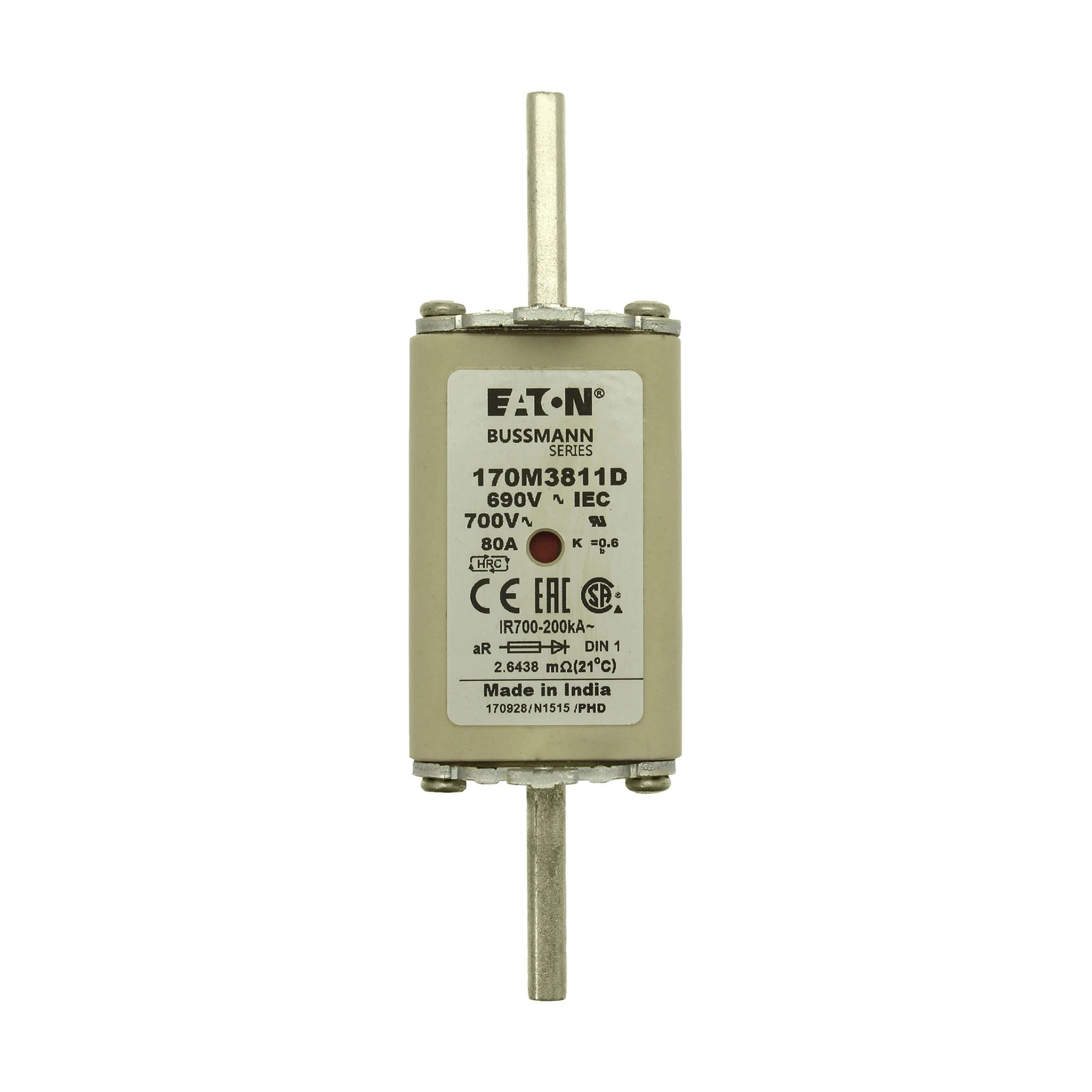 2538099 - Eaton FUSE 80A 690V aR DIN 1 HSDNH