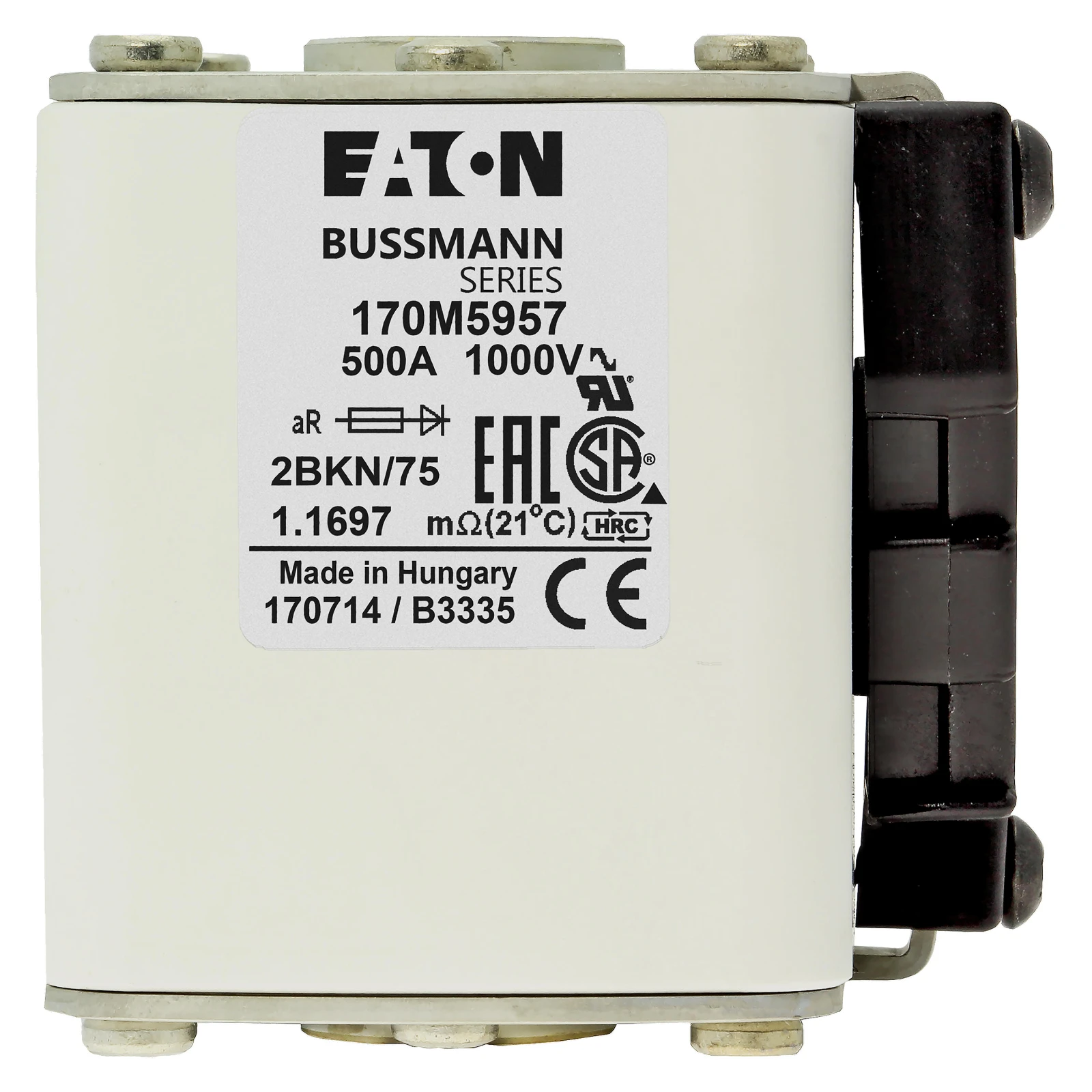 2538686 - Eaton FUSE 500A 1000V 2BKN/75 AR UR