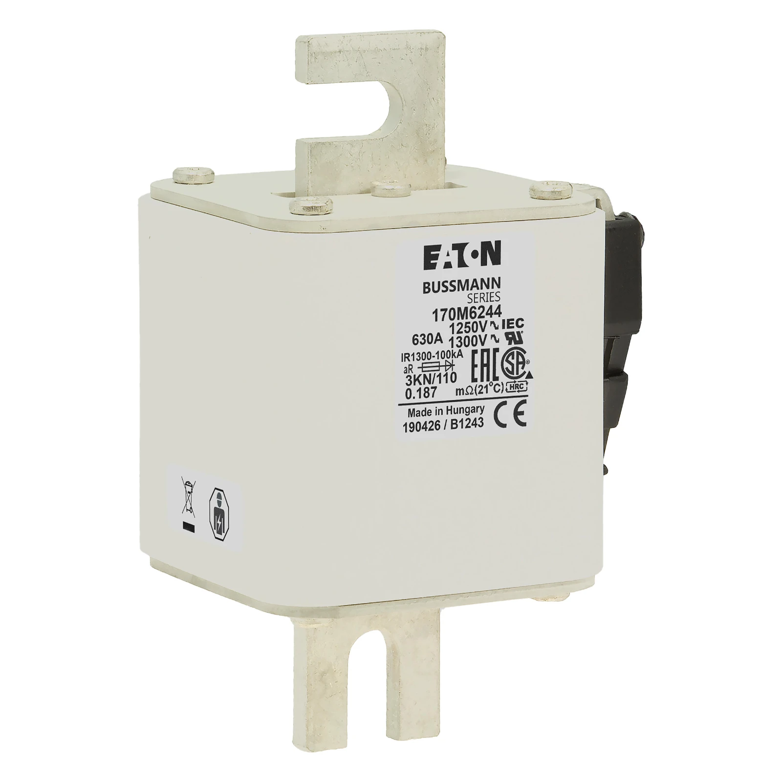 2538841 - Eaton FUSE 630A 1250V 3KN/110 AR CU