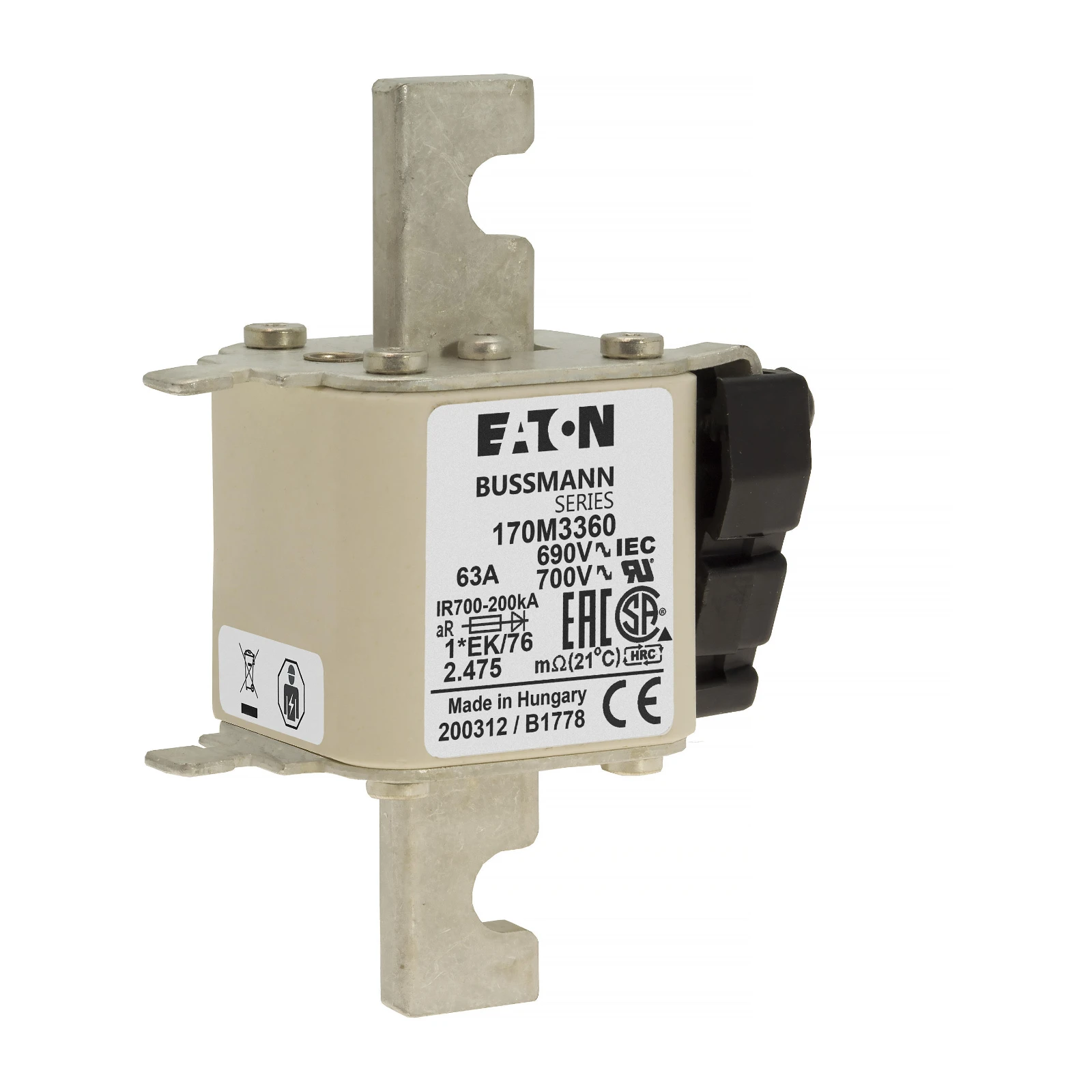 2537965 - Eaton FUSE 63A 690V 1*EK/76 AR UC