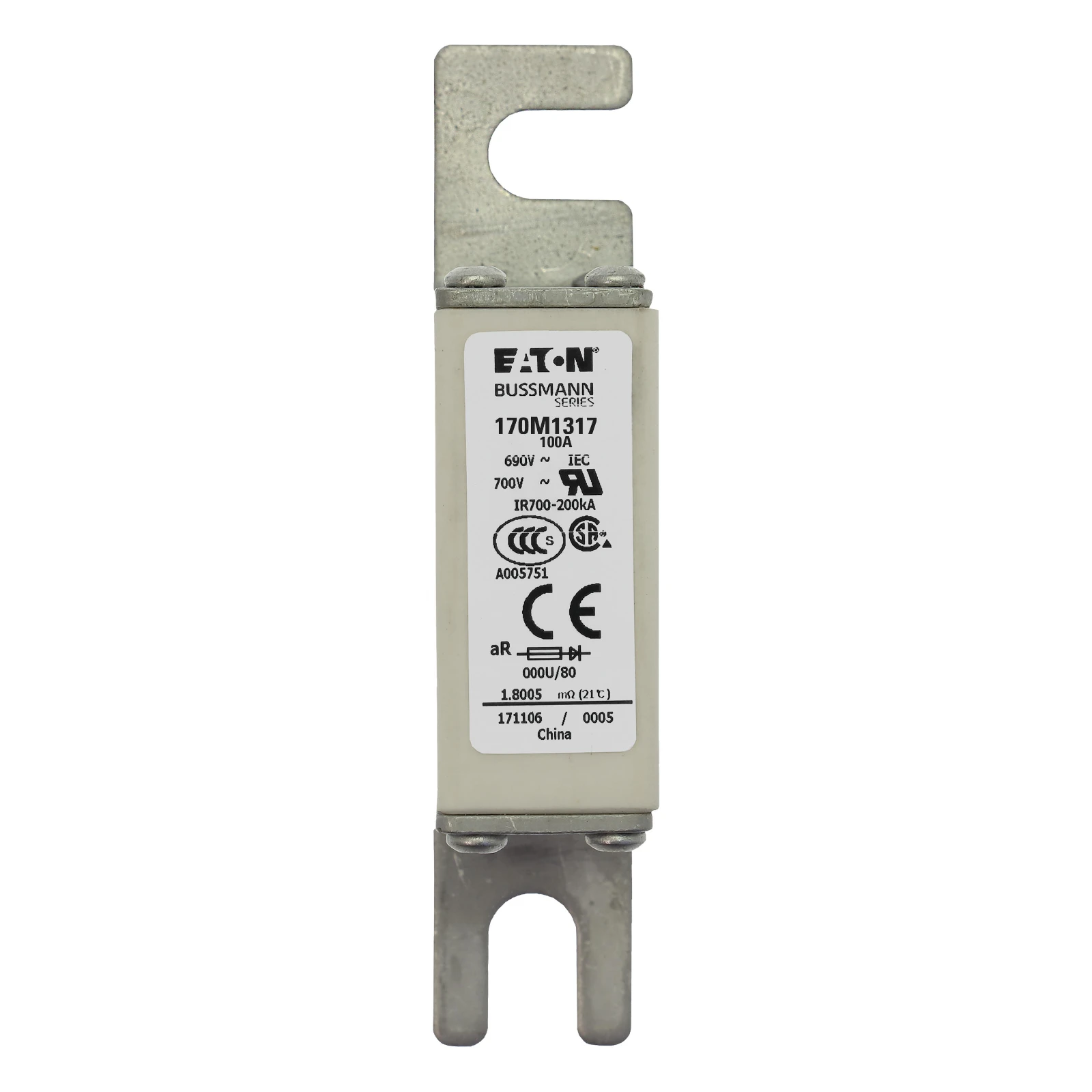 2537632 - Eaton FUSE 100A 690V 000U/80 AR UC