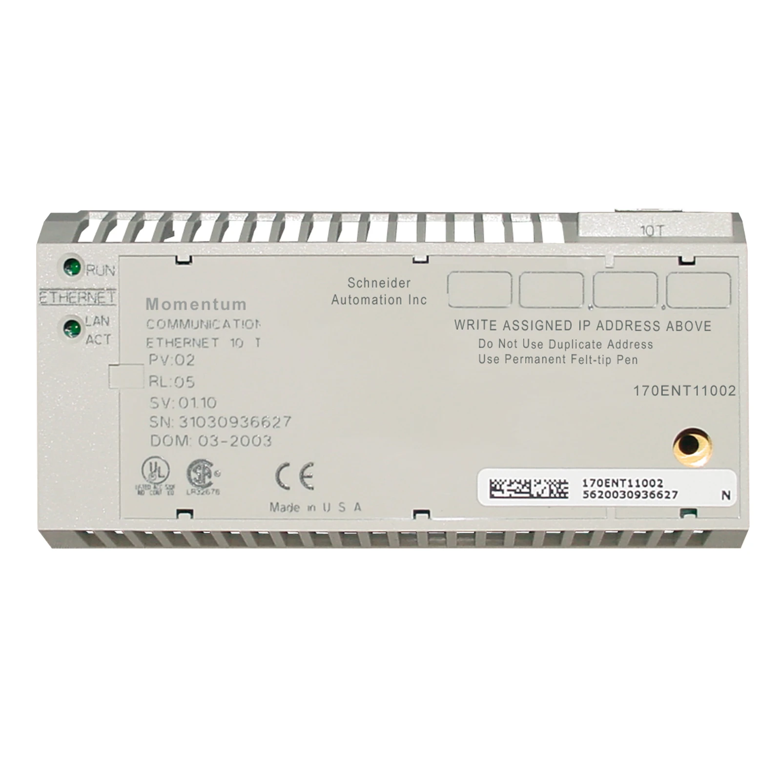 Schneider Electric PLC communicatiemodule 170ENT11001