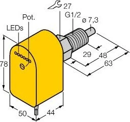 Turck Stromingsmonitor FCS-GL1/2A4P-VRX/230VAC