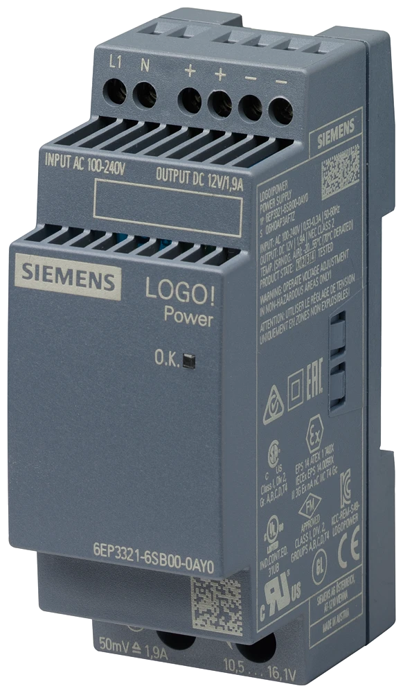 1512037 - Siemens LOGO!Power/1AC/12VDC/1.9A