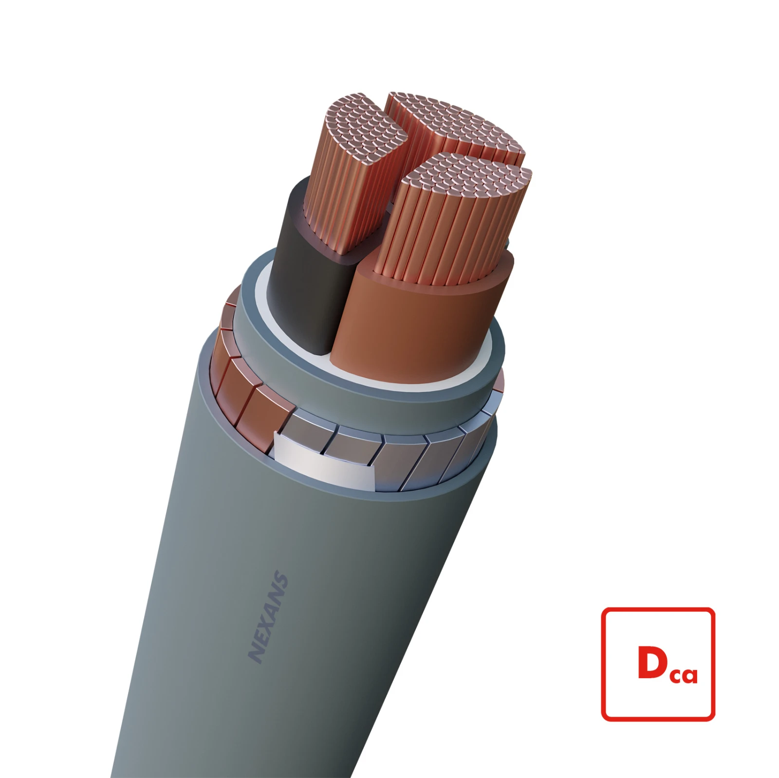 Nexans Voedingskabel >= 1 kV, voor vaste aanleg VG-YMvKas Dca-s2 Flex