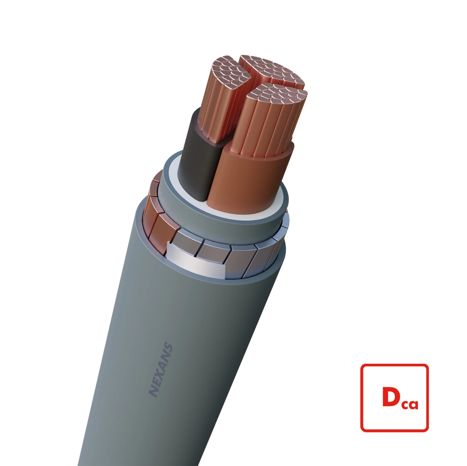 Nexans Voedingskabel >= 1 kV, voor vaste aanleg VG-YMvKas Dca-s2 Flex