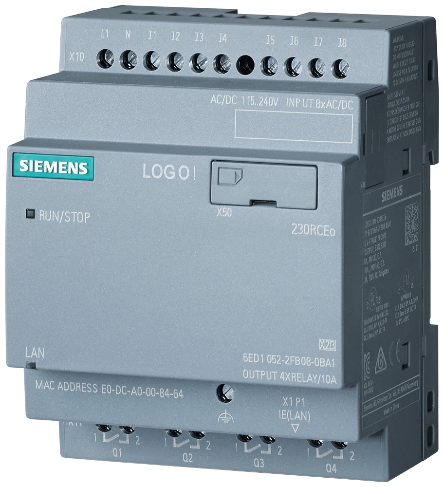 4287134 - Siemens LOGO!230RCEo, 8DI/4DO,400 Blocks