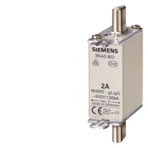 1017505 - Siemens LV HRC fuse NH000 10A gG 500Vac/...