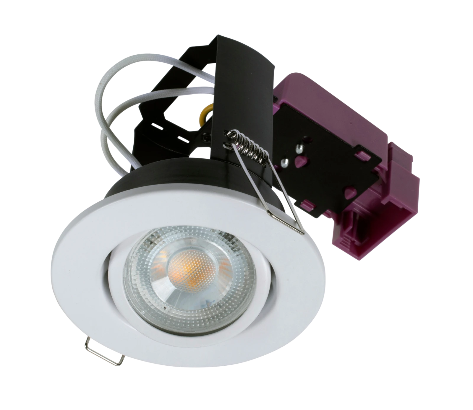 Robus GU10 Fire Rated Shower Downlight White Recessed IP65 Celiling Light 