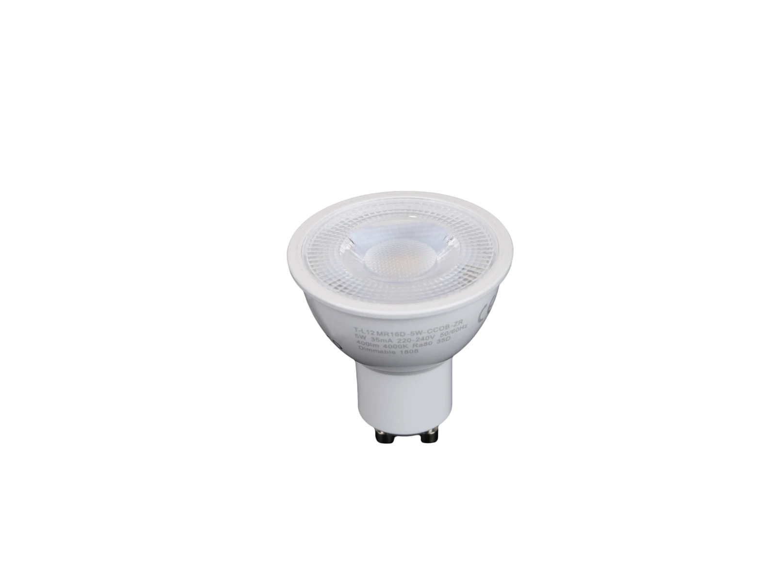 Robus Long Neck GU10 LED Bulb Lamp 5w 4000k cool white 71x50mm CFL replacement 