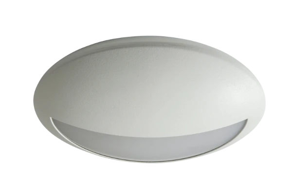 OPTIC 8W IP65 Oval Bulkhead CCT2 Selectable with Eyelid Trim White
