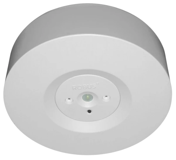 AVIOR 2W Surface Emergency Downlight w/ open and corridor lenses white
