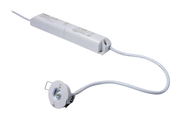 DESMOND 1.5W Non-Maintained 40mm Emergency LED Downlight LiFePO4 Battery Open White