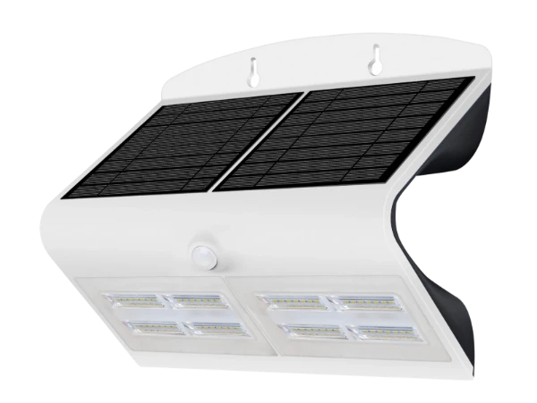 SOL 6.8W Solar LED Wall Light With PIR IP65 White 4000K