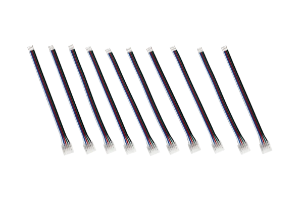 VEGAS EASY CLIP Connector For 12V And 24V RGBW IP20/ Strip-To-Driver With 150mm Wire/ Priced Per 1 pc