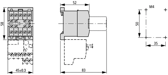 Power contactor, AC switching Eaton DILEM