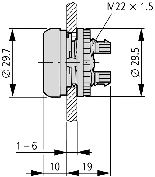 Front element for indicator light Eaton