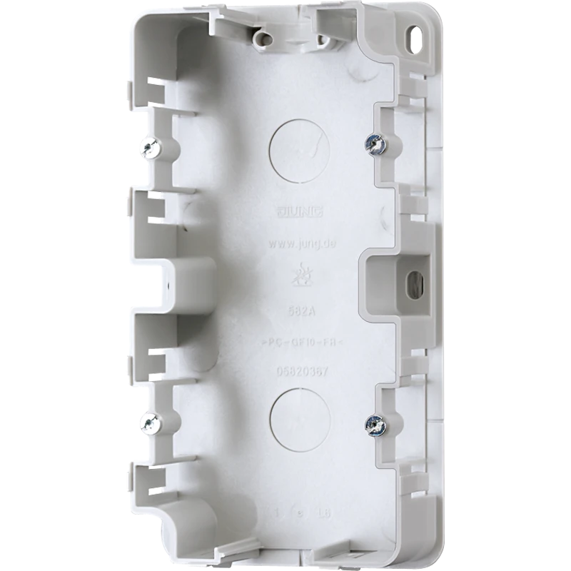 Surface mounted box for flush-mounted switching equipment JUNG