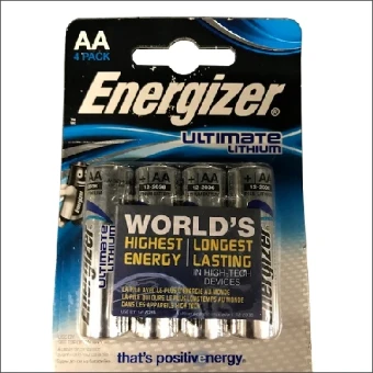 L91 ENERGIZER BATT LITH AA 3000MAH 1BLS=4