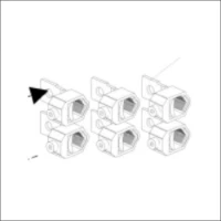 ABB, XR- 2/3 CABLE CLAMP DOUBLE FOR 4 PO