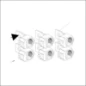 XR- 2/3 CABLE CLAMP ABB KABELKLEM DUBBEL VOOR 4DE POOL