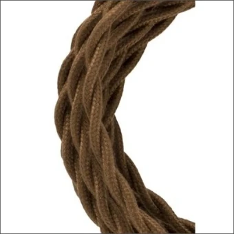 139689 BAILEY TEXTILE CABLE TWISTED 2C BROWN