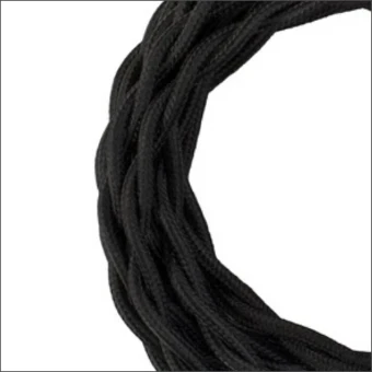 140308 BAILEY TEXTILE CABLE TWISTED 2C BLACK