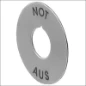  EAO TEKSTPLAAT NOODSTOP GEEL D90MM