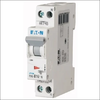 PLN6-B16/1N-MW EATON AUTOMAAT B16A 6KA 1P+N 18MM