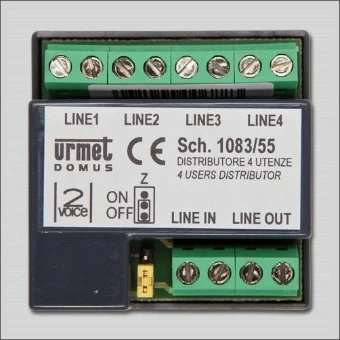 1083/55 URMET DOMU 2VOICE SIGNAALVERD. 4 AANSLUIT
