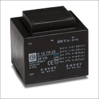 E 16TR25 EREA PRINTTRAFO 230V-16V/25VA