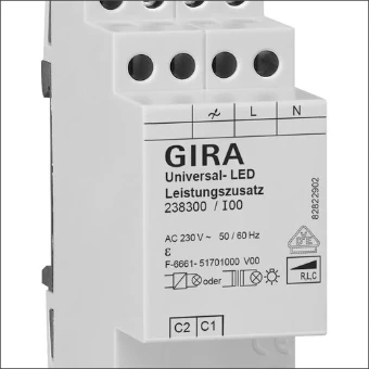 238300 GIRA UNI LED-OPVOEREENH DIN ELEKTR