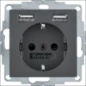  BERKER WCD RA 2 X USB S.1/B.X ANTR MT