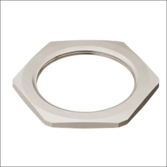 M25 NICKEL PLATED REDAPT BRASS LOCKNUT M25 NICKEL PLATE