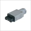 Stak 4 / stas 4 connector rechthoekig 4p+a