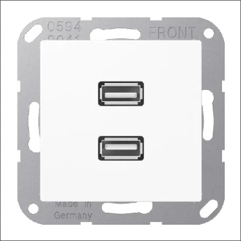 MA A 1153 WW JUNG CENTR PL 2XUSB A500 ALPW