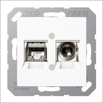 MMD A 4521 WW JUNG WCD COAX/RJ45 A(S)500 WT