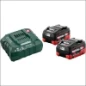 BASISSET 18 V: 2 X L METABO BASIS-SET: ACCU-PACKS + LADER