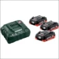 BASIC-SET 18 V: 3 X METABO BASIS-SET: ACCU-PACKS + LADER