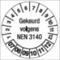  BRADY STICKER NEN3140 25MM ROOD B607