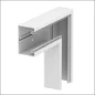  OBO PLATTE HOEK RAL 9010 70X110MM
