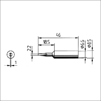 E832CD/SB ERSA SOLD STIFT 2.2MM PLAT