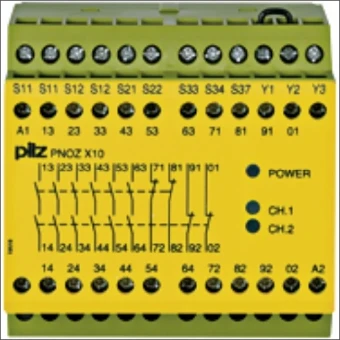 PNOZ X10 6NO 4NC 3L PILZ BEWAKINGSREL 24VDC 6M/4V 3LED