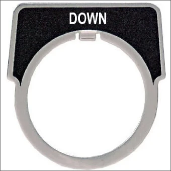 9001KN210 SCHNEIDER ALU ETIKETHOUDER: DOWN