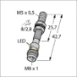  TURCK BEN SCHAK M5X0.5MM 10-30DC RVS